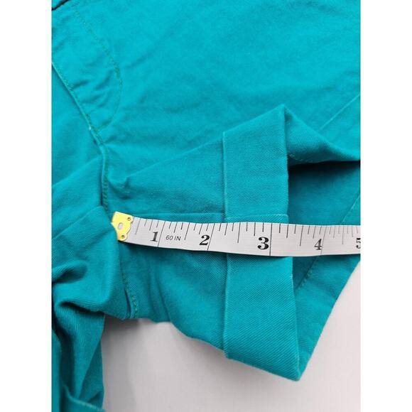 2 Pair American Eagle Women's Size 6 Teal and Pink Cuffed Stretch Shorts - Picture 5 of 15